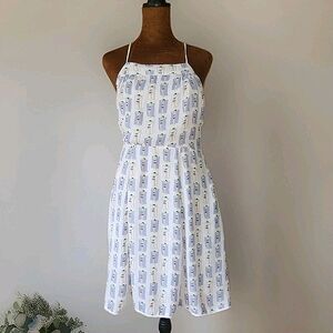 Anthropologie Harlyn Dress Size M Sunbather‎ Novelty Print Pockets Lined